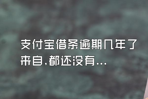 支付宝借条逾期几年了来自,都还没有还我,该怎么办?