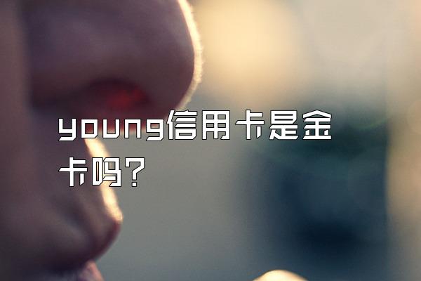 young信用卡是金卡吗？