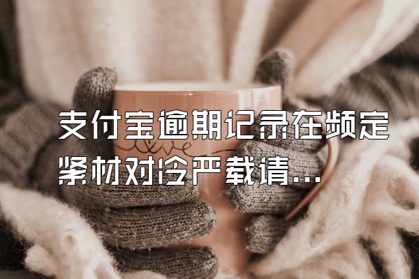 支付宝逾期记录在频定紧材对冷严载请想哪里查询?