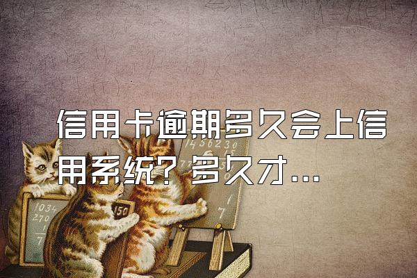 信用卡逾期多久会上信用系统？多久才能恢复信用？