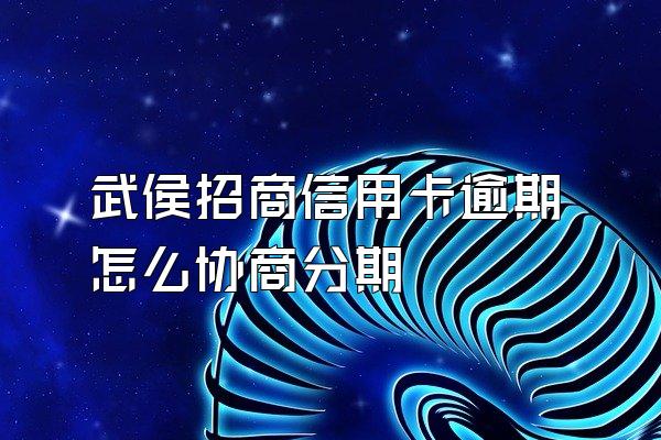 武侯招商信用卡逾期怎么协商分期