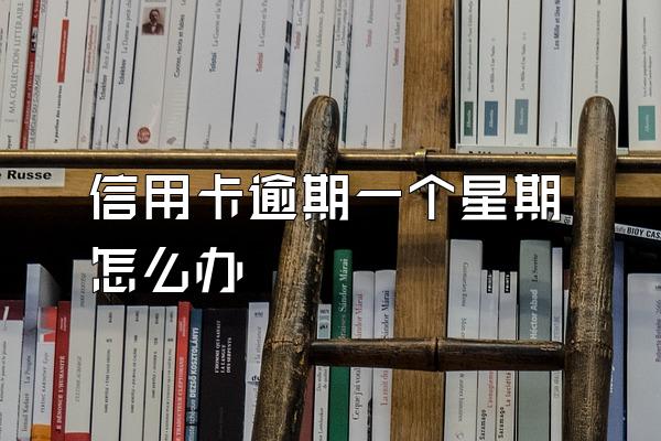 信用卡逾期一个星期怎么办