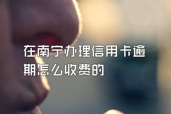 在南宁办理信用卡逾期怎么收费的