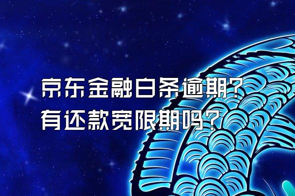 京东金融白条逾期？有还款宽限期吗？