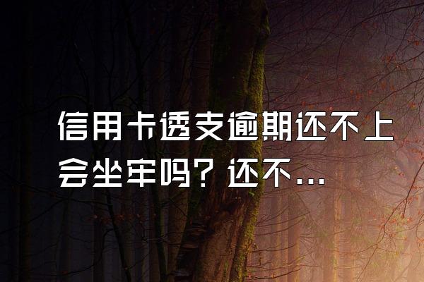 信用卡透支逾期还不上会坐牢吗？还不上怎么办？