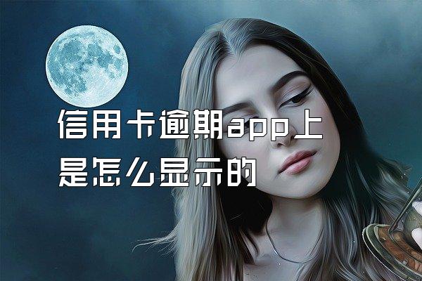 信用卡逾期app上是怎么显示的