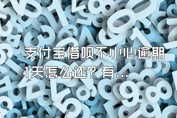 支付宝借呗不小心逾期1天怎么还？有哪些后果？