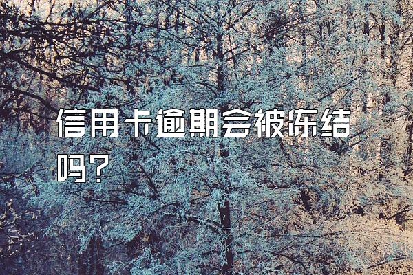 信用卡逾期会被冻结吗？