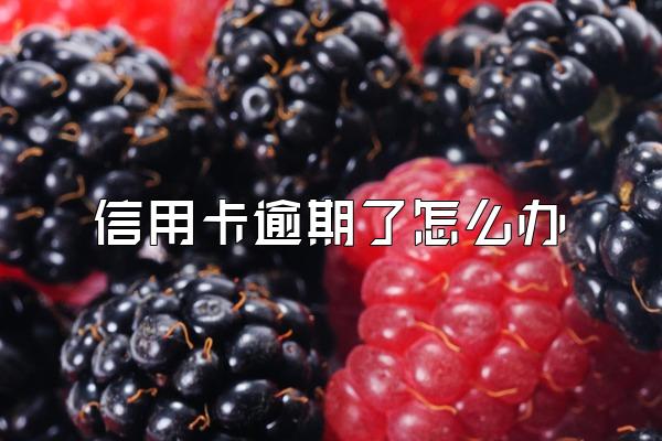 信用卡逾期了怎么办