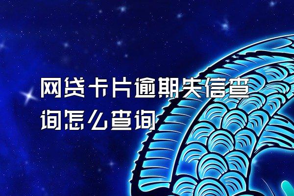 网贷卡片逾期失信查询怎么查询