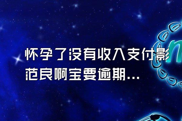 怀孕了没有收入支付影范良啊宝要逾期了怎么办