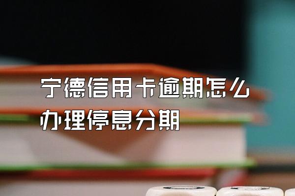 宁德信用卡逾期怎么办理停息分期
