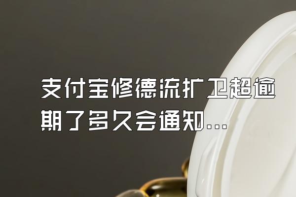 支付宝修德流扩卫超逾期了多久会通知家人?