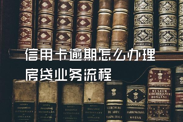 信用卡逾期怎么办理房贷业务流程