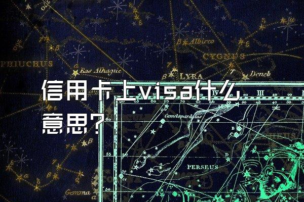 信用卡上visa什么意思？