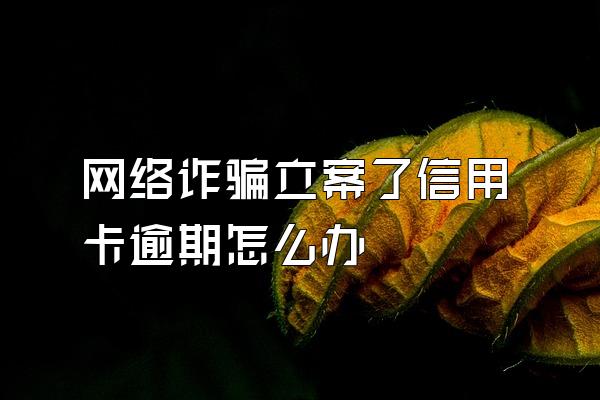 网络诈骗立案了信用卡逾期怎么办