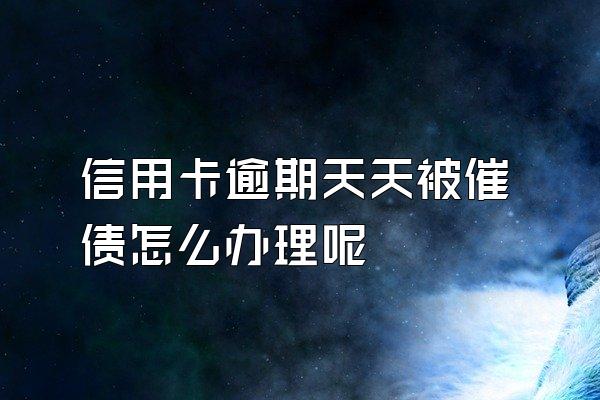 信用卡逾期天天被催债怎么办理呢