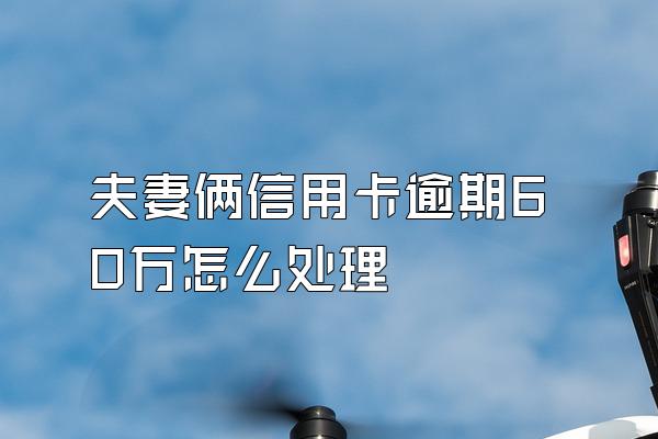 夫妻俩信用卡逾期60万怎么处理