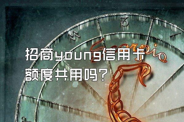 招商young信用卡额度共用吗？