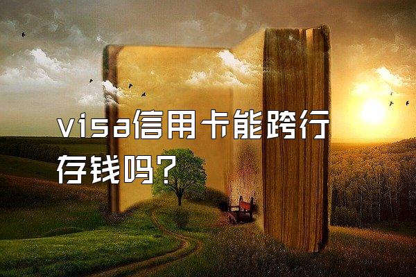 visa信用卡能跨行存钱吗？