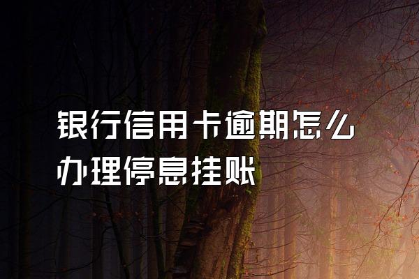 银行信用卡逾期怎么办理停息挂账