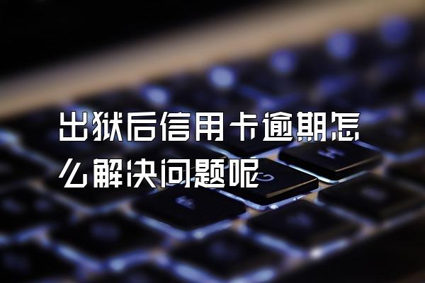 出狱后信用卡逾期怎么解决问题呢