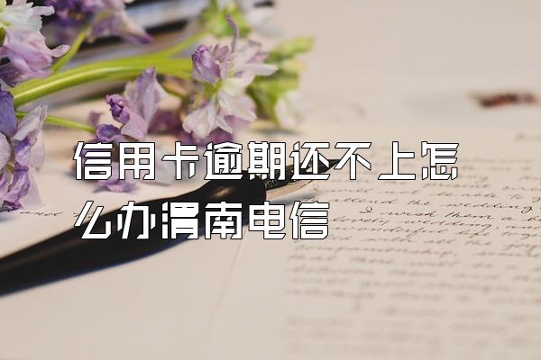 信用卡逾期还不上怎么办渭南电信