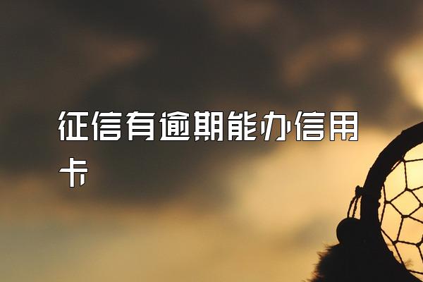 征信有逾期能办信用卡