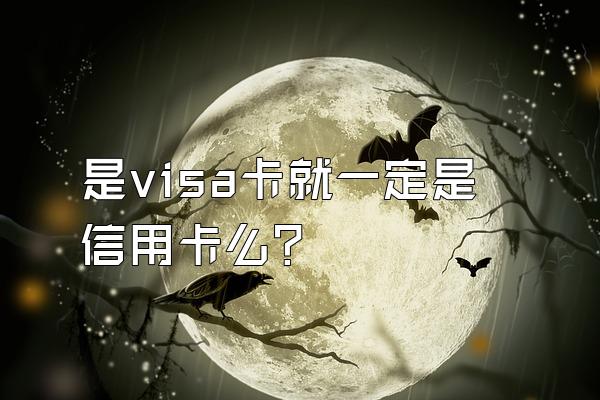 是visa卡就一定是信用卡么？