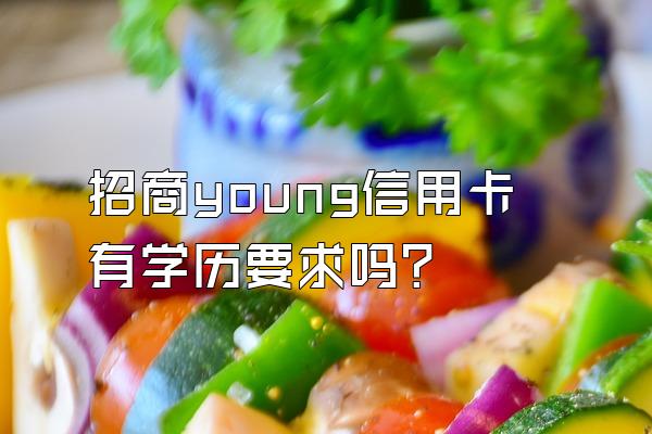招商young信用卡有学历要求吗？