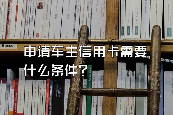 申请车主信用卡需要什么条件？