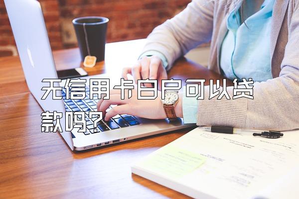 无信用卡白户可以贷款吗？