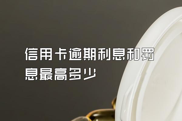 信用卡逾期利息和罚息最高多少