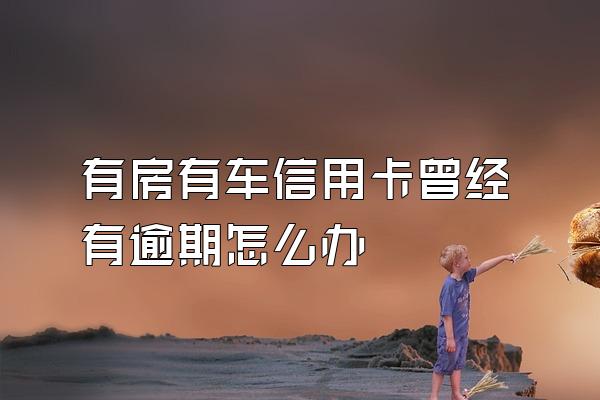 有房有车信用卡曾经有逾期怎么办