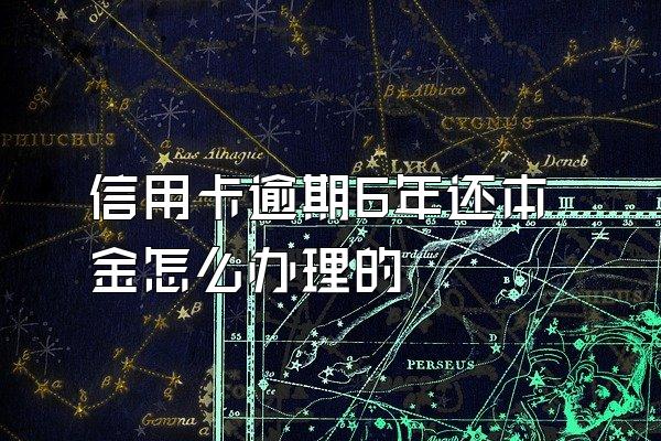 信用卡逾期6年还本金怎么办理的