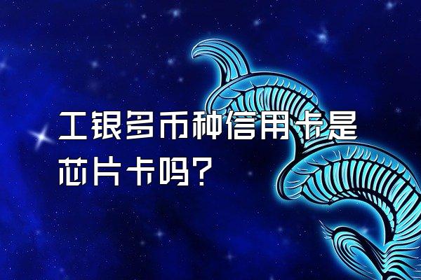 工银多币种信用卡是芯片卡吗？