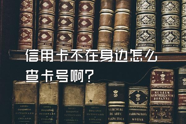 信用卡不在身边怎么查卡号啊？