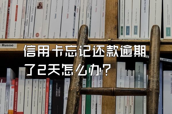 信用卡忘记还款逾期了2天怎么办？