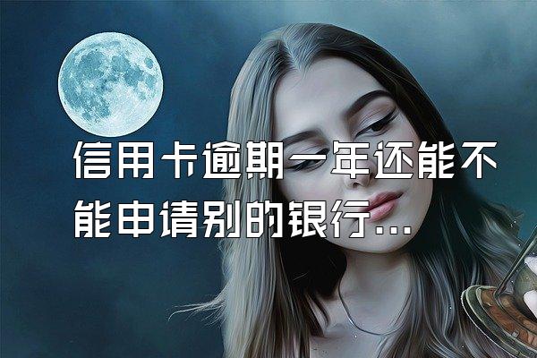 信用卡逾期一年还能不能申请别的银行信用卡？