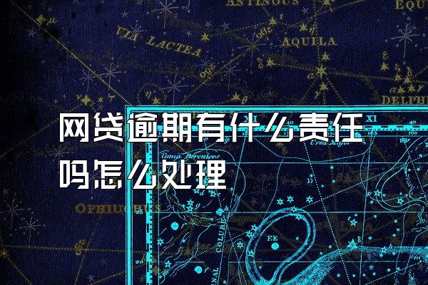 网贷逾期有什么责任吗怎么处理
