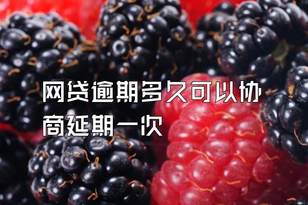 网贷逾期多久可以协商延期一次
