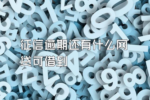 征信逾期还有什么网贷可借到