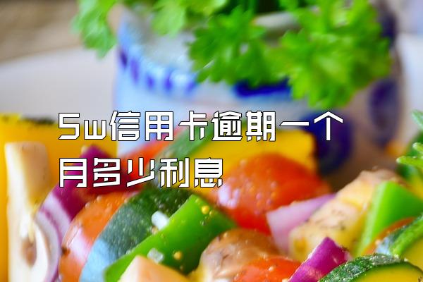 5w信用卡逾期一个月多少利息