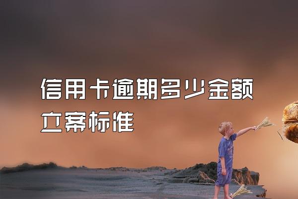 信用卡逾期多少金额立案标准