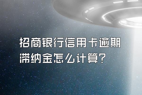 招商银行信用卡逾期滞纳金怎么计算？