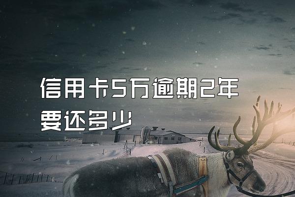 信用卡5万逾期2年要还多少