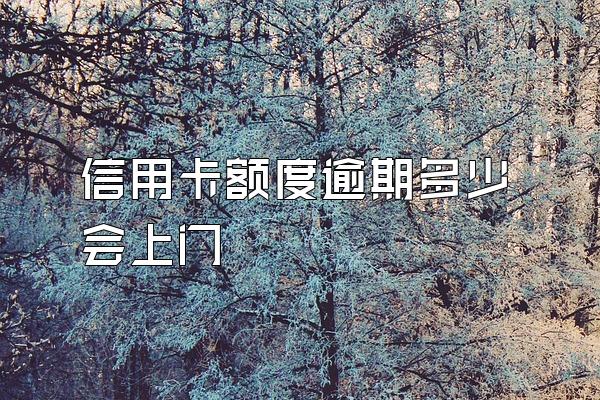 信用卡额度逾期多少会上门