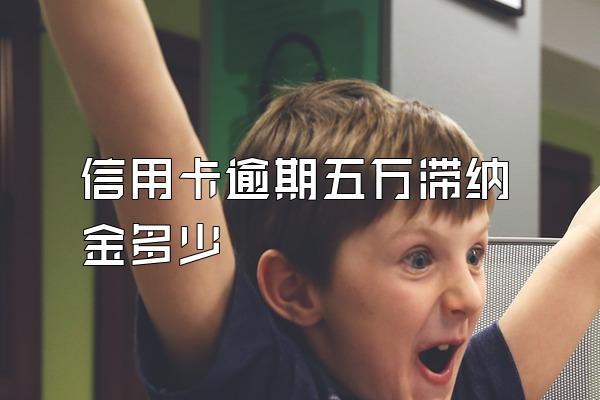 信用卡逾期五万滞纳金多少