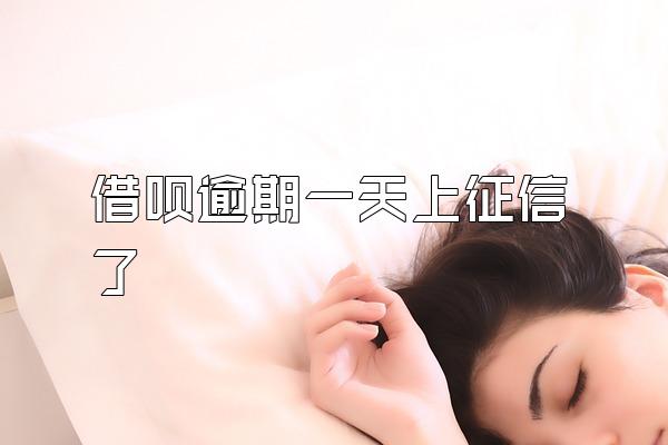 借呗逾期一天上征信了