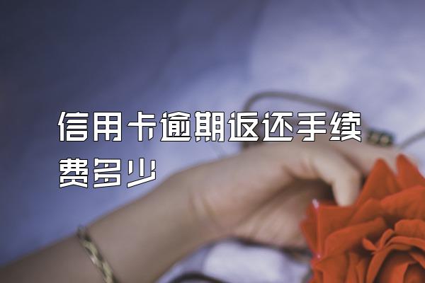 信用卡逾期返还手续费多少